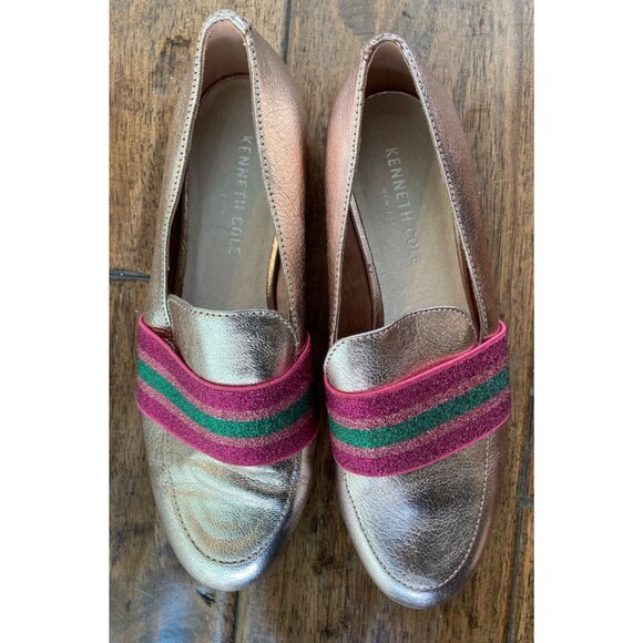 Kenneth Cole Walden Flat Slip On Women's SIZE 6 Metallic Colorful - Picture 3 of 7